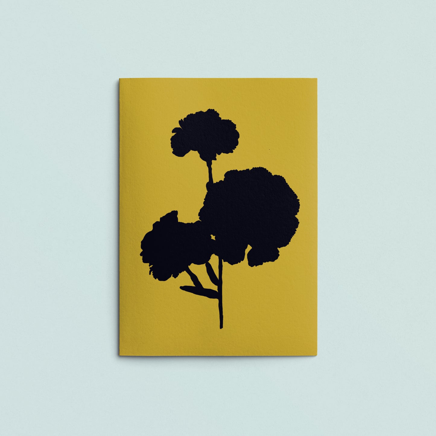 Folded Card | Black Flower Carnation