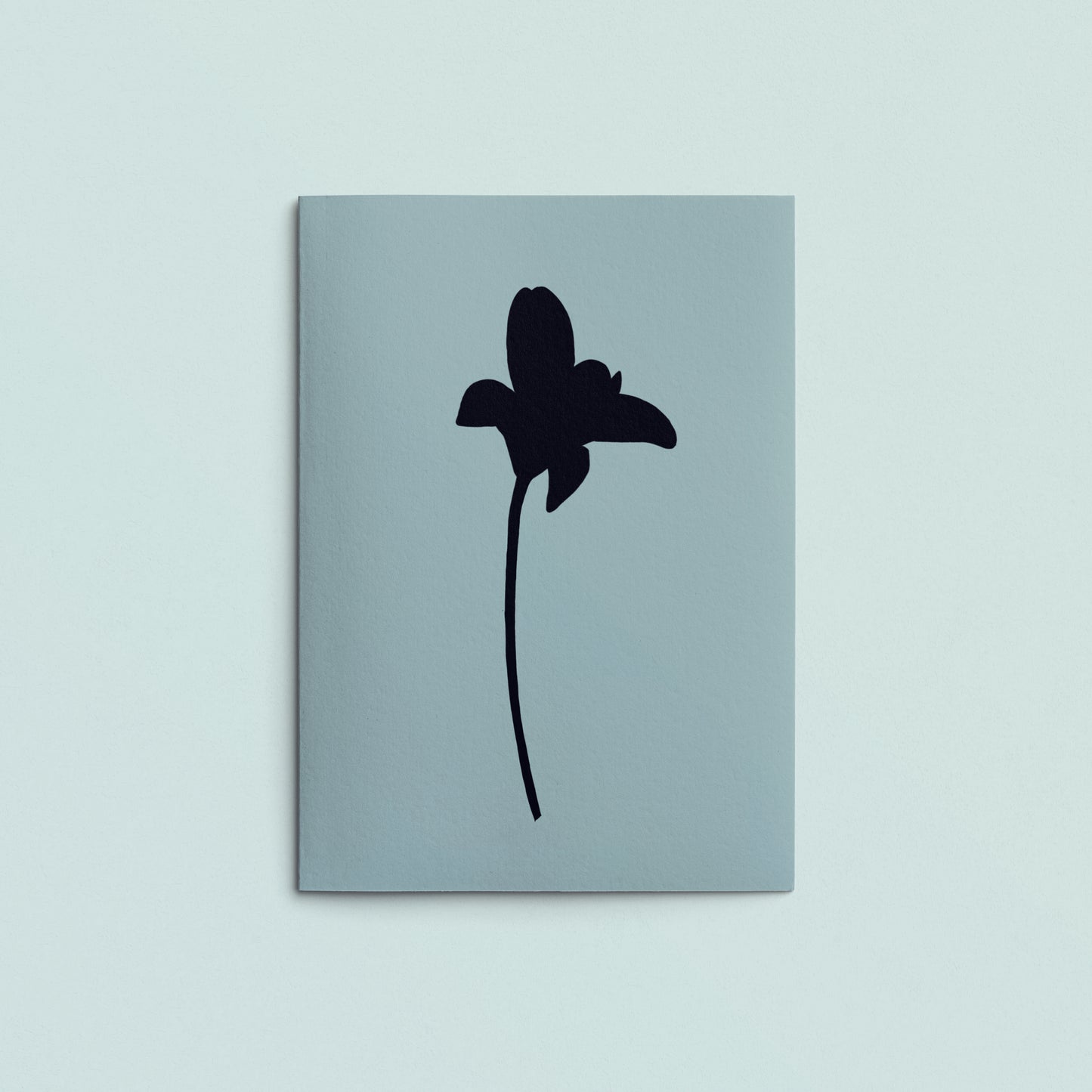 Folded Card | Black Flower Lily