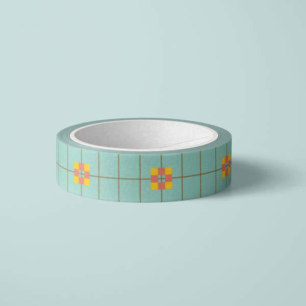 Washi tape | Flowerblock Mint