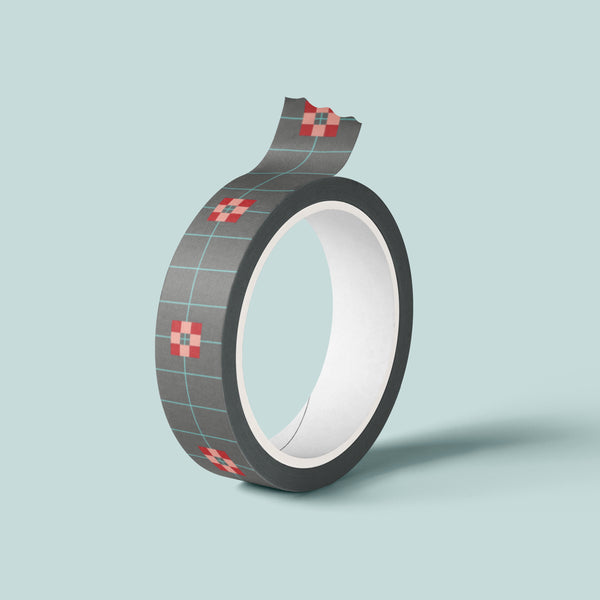 Washi tape | Flowerblock Charcoal