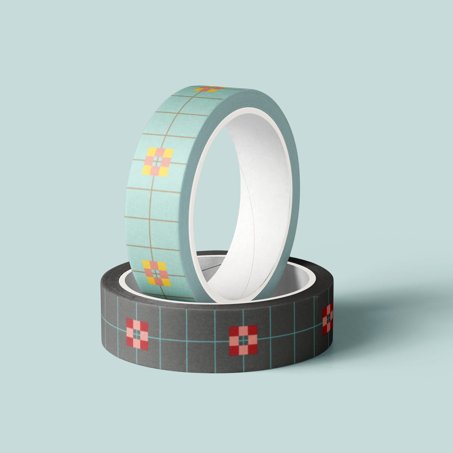 Washi tape | Flowerblock Charcoal