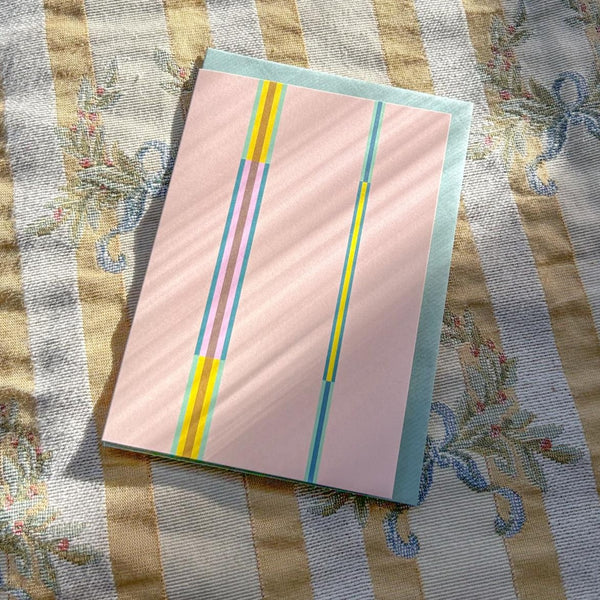 Folded Card | Lines Peach