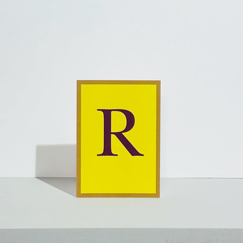 Alphabet R Card