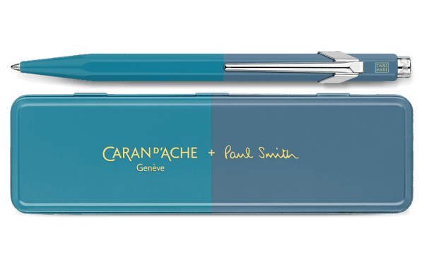Caran D'Ache X Paul Smith 849 - Cyan Blue & Steel Blue
