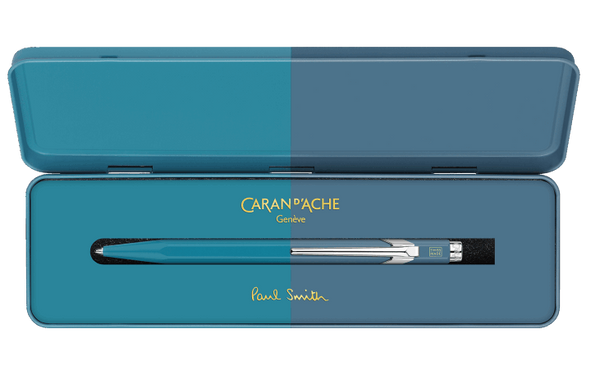 Caran D'Ache X Paul Smith 849 - Cyan Blue & Steel Blue