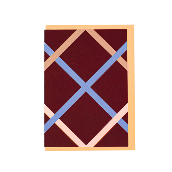 Folded Card | Ribbons Burgundy