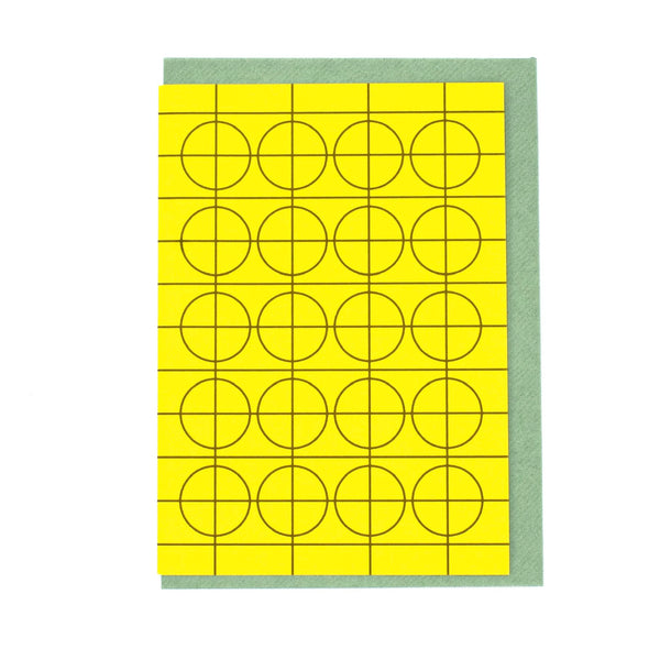 Folded Card | Graphic Grid Yellow