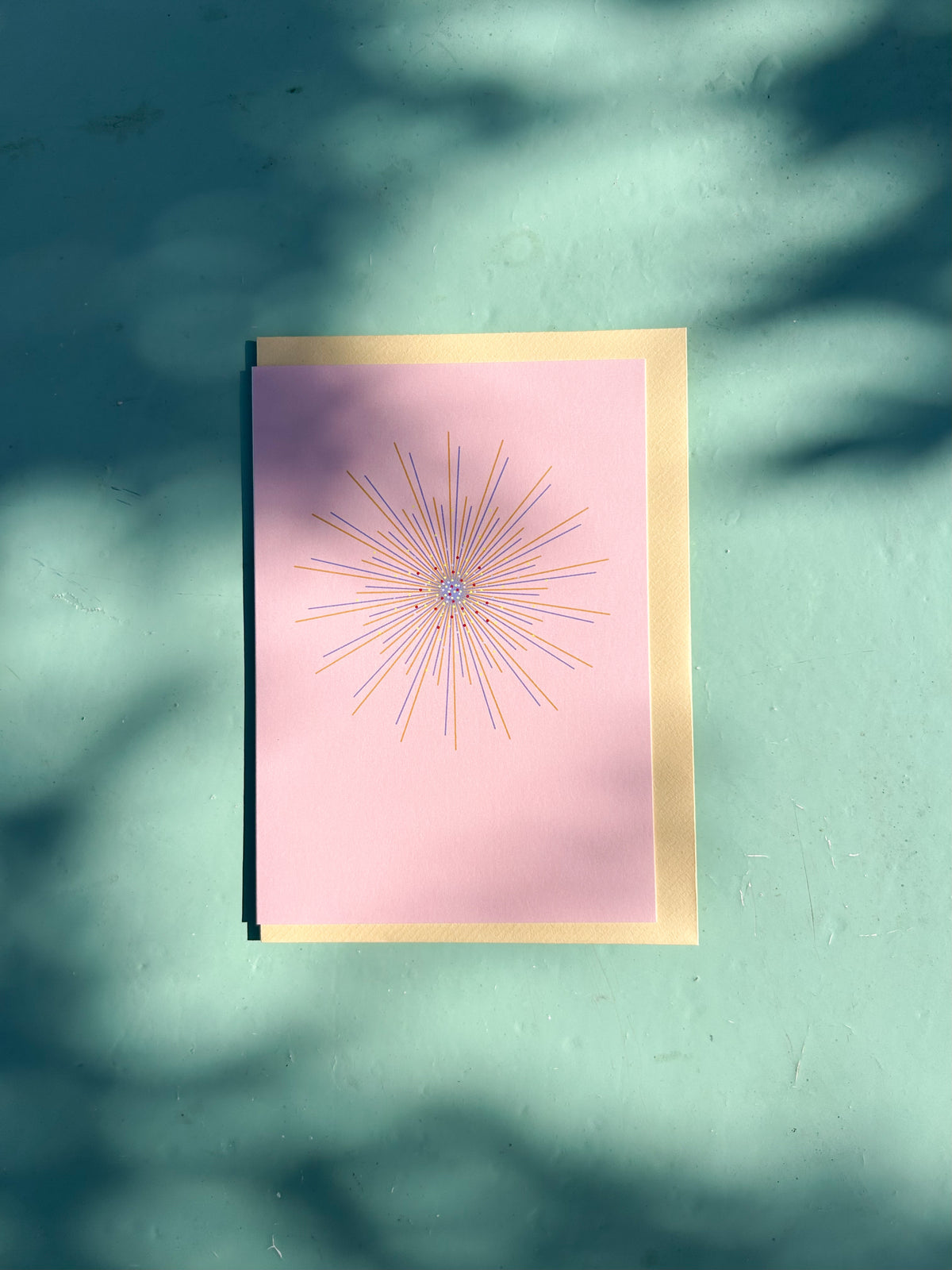 Folded Card | Firework Pink Sky