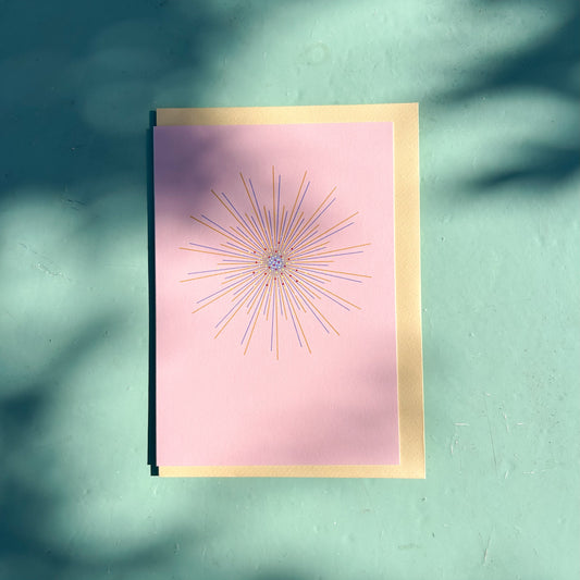 Folded Card | Firework Pink Sky
