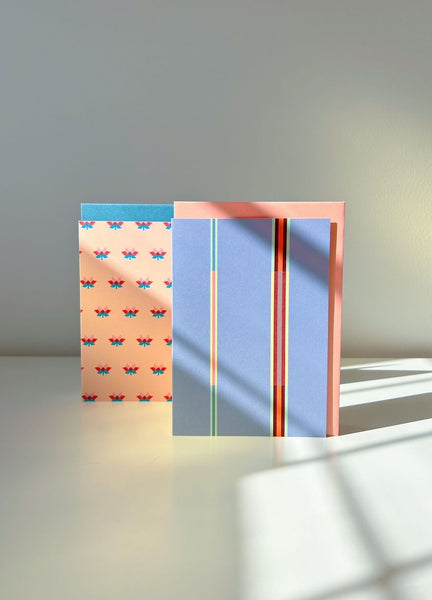 Folded Card | Lines blue