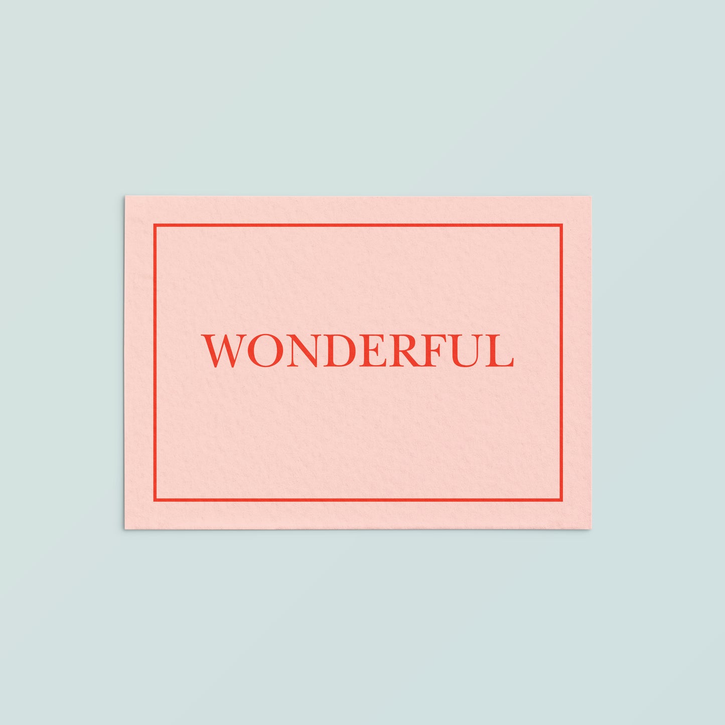Casual Card  | Wonderful