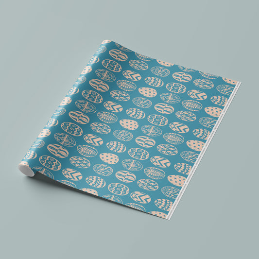 Gift Wrap | Easter eggs - Teal