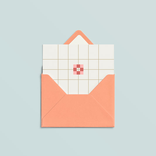 A7 Card Set of 3 | Block Flower Creme