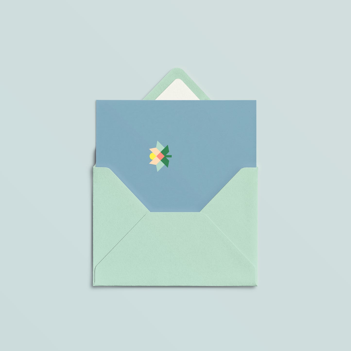 A7 Card Set of 3 | Patch Flower Old Blue