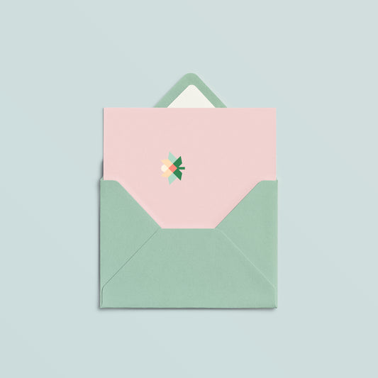 A7 Card Set of 3 | Patch Flower Soft Rose