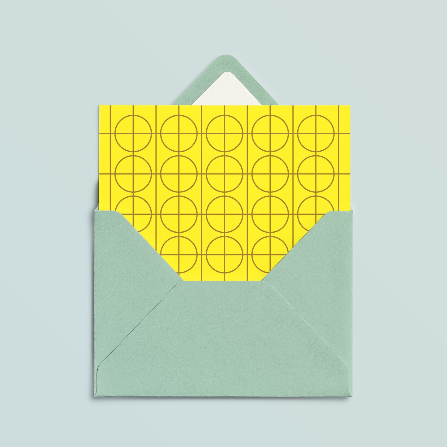 Folded Card | Solid Grid Yellow