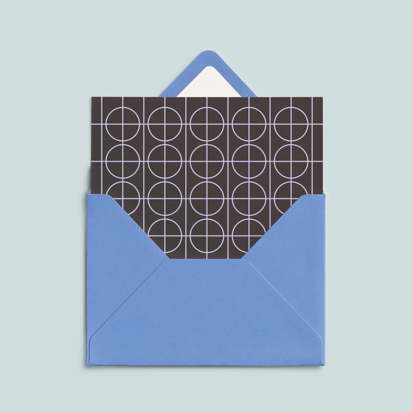 Folded Card | Solid Grid Plume