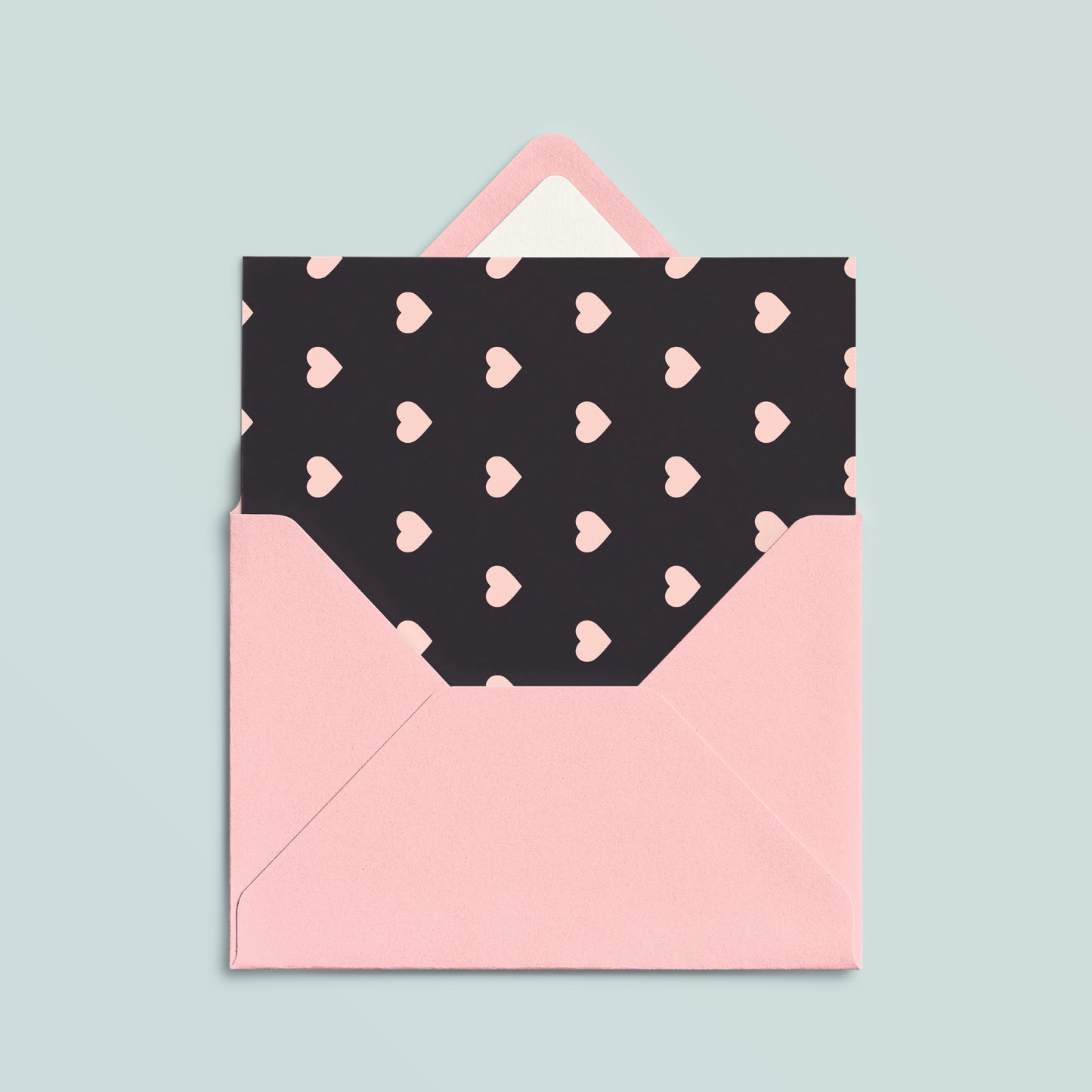 Folded Card | Hearts Black