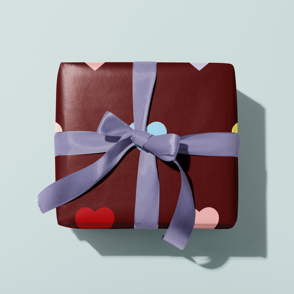 Gift Wrap | Multi Hearts Wine