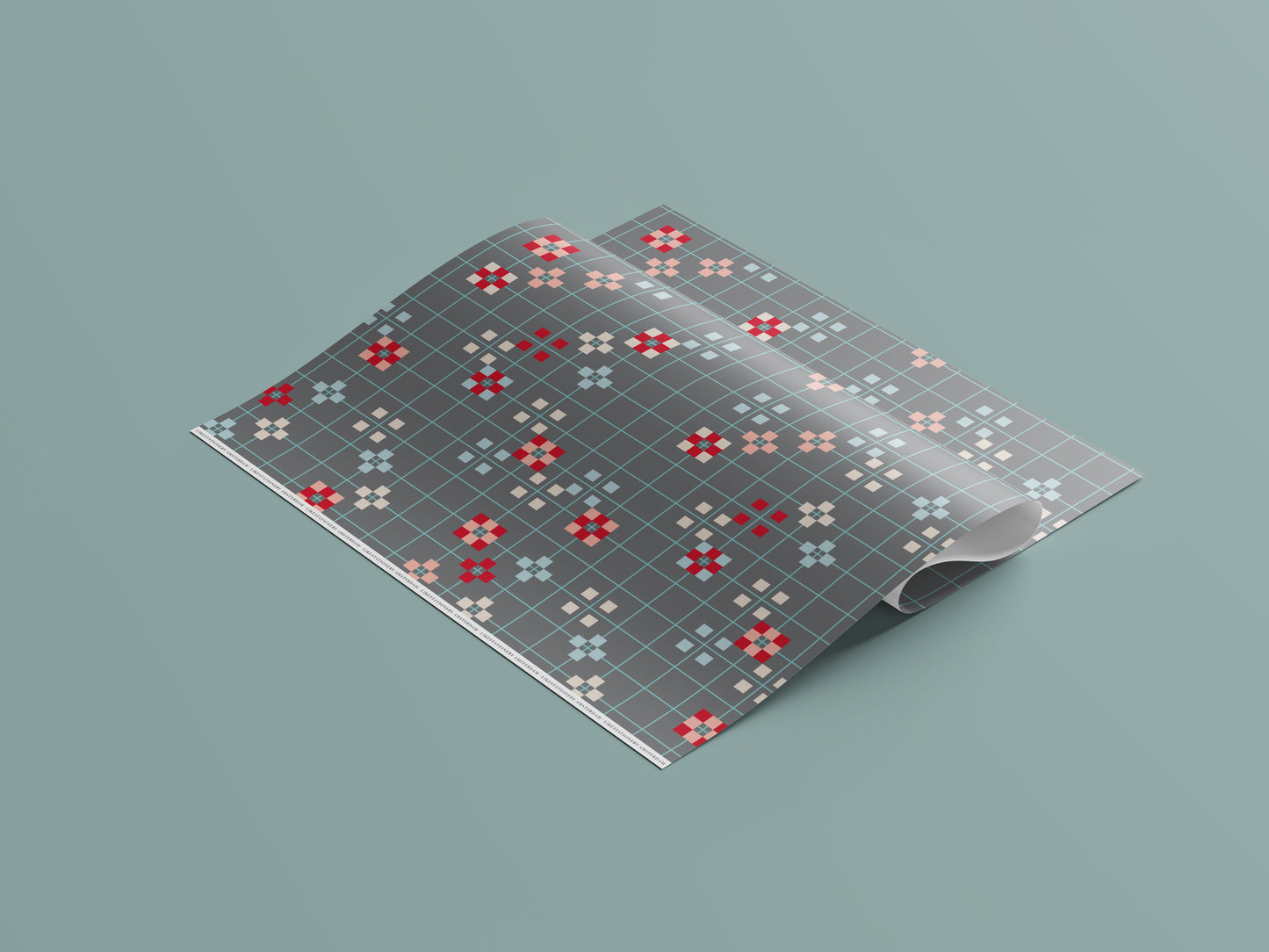 Gift Wrap | Blossom blocks Grey
