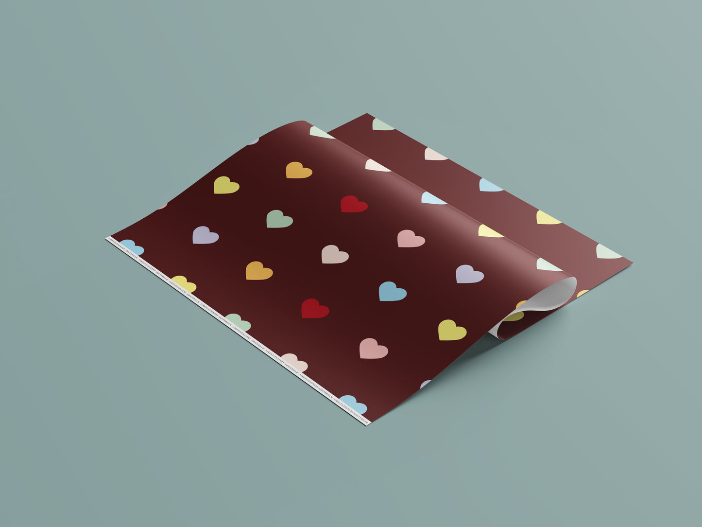 Gift Wrap | Multi Hearts Wine