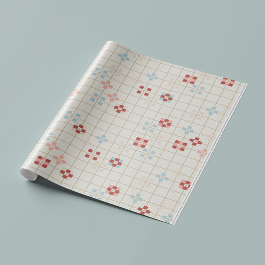 Gift Wrap | Blossom Blocks Creme