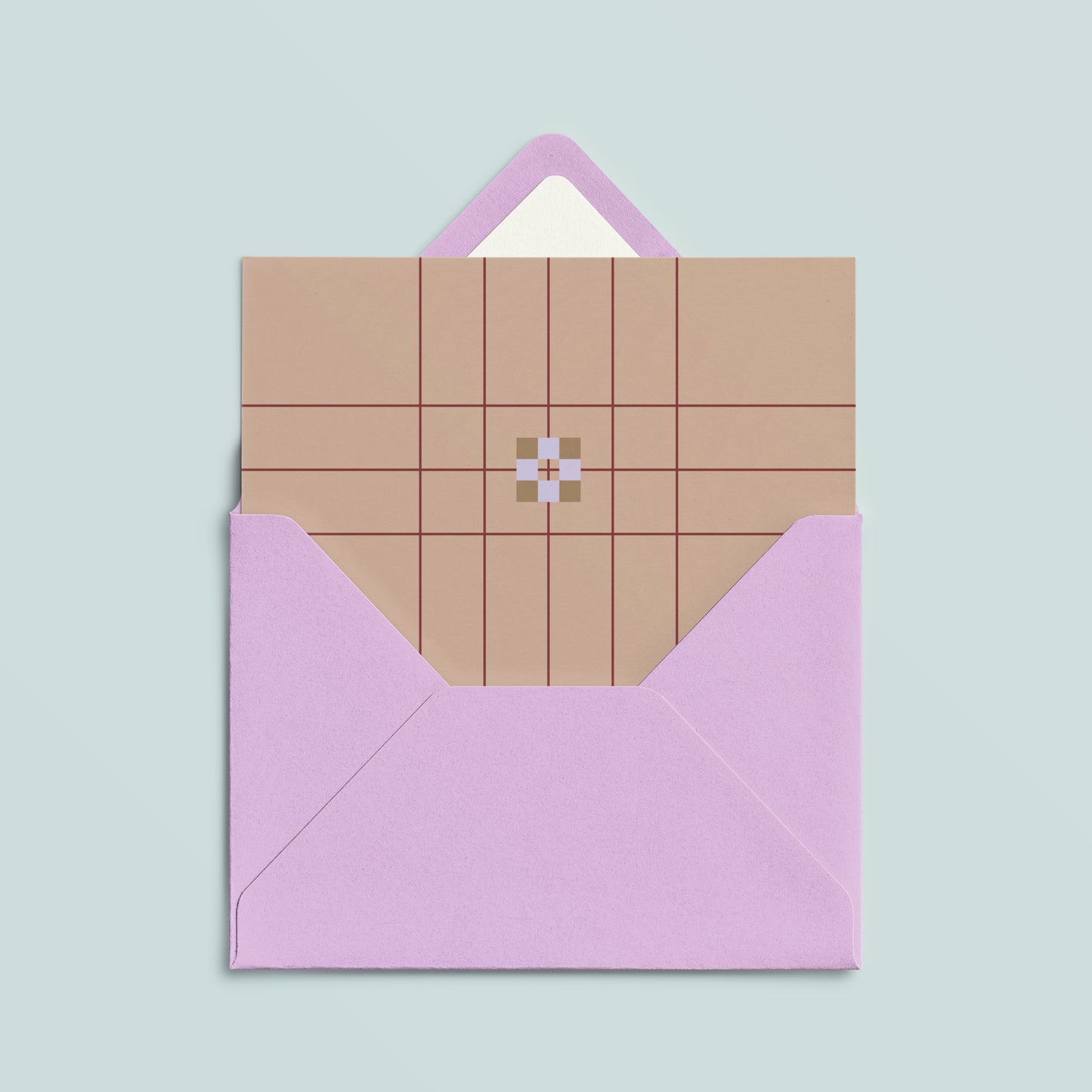Folded Card | Patch Grid Cinnamon