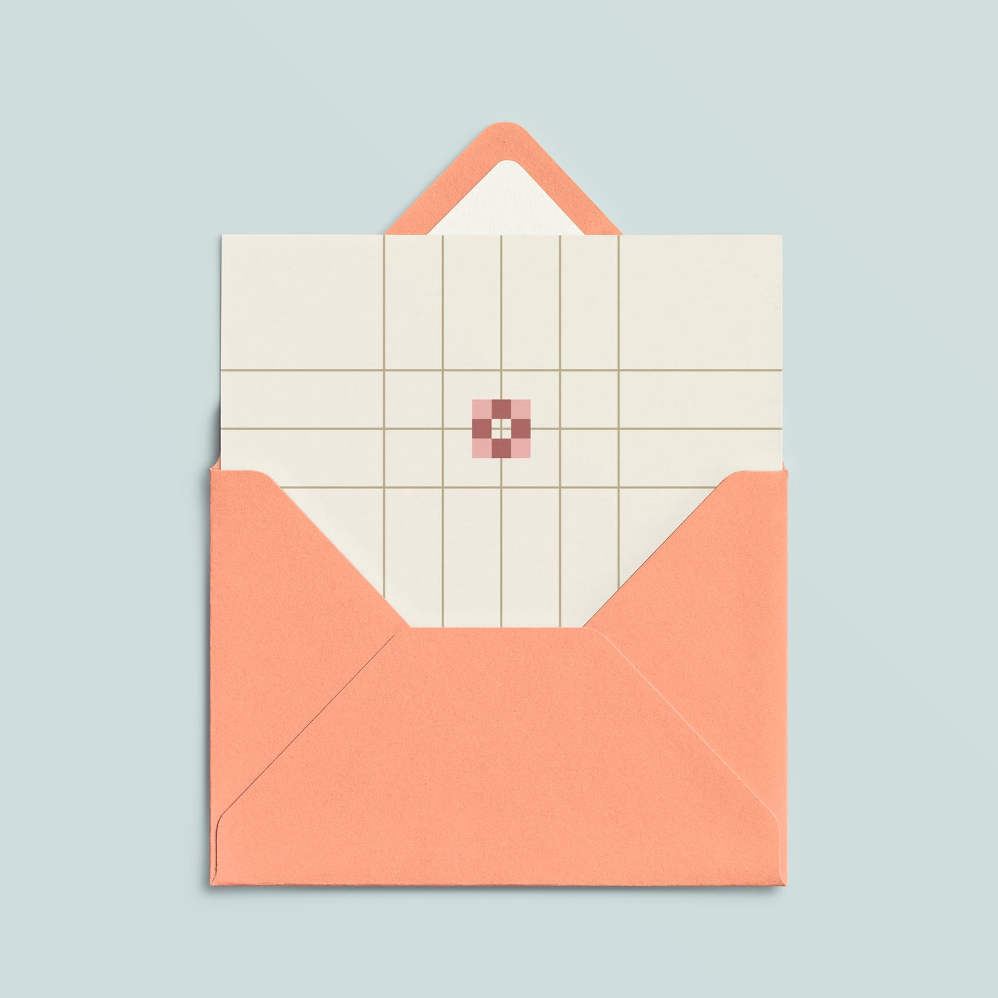 Folded Card | Patch Grid Cream