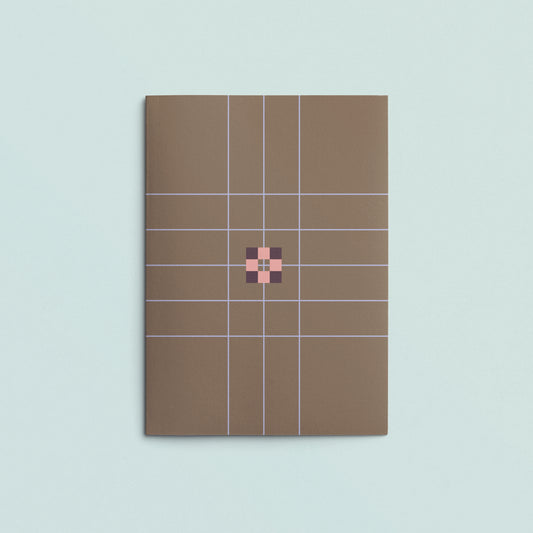 Folded Card | Patch Grid Chocolat