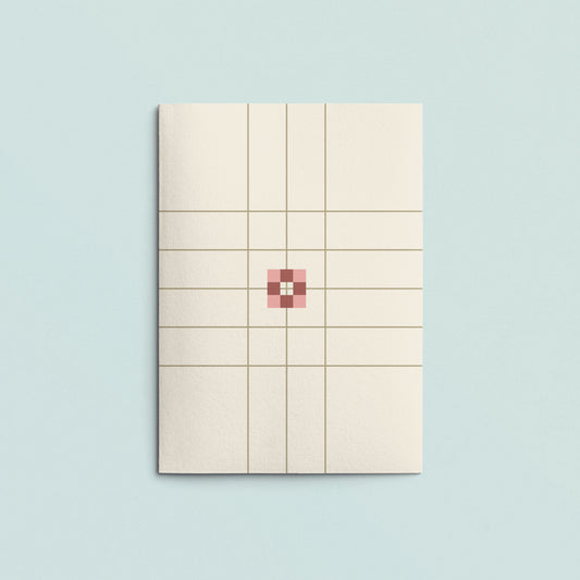 Folded Card | Patch Grid Cream