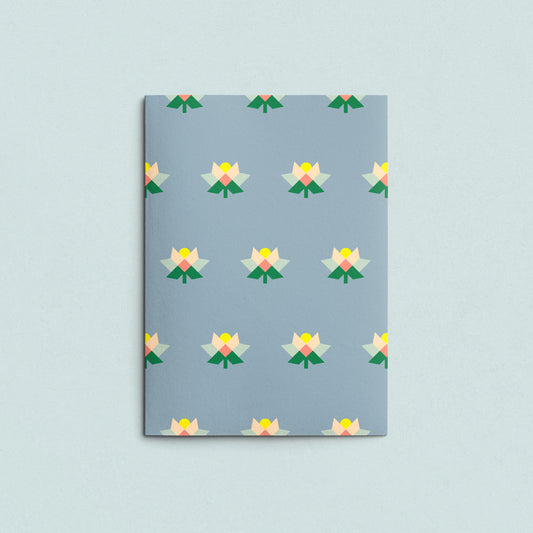 Folded Card | Patch Flowers Grey