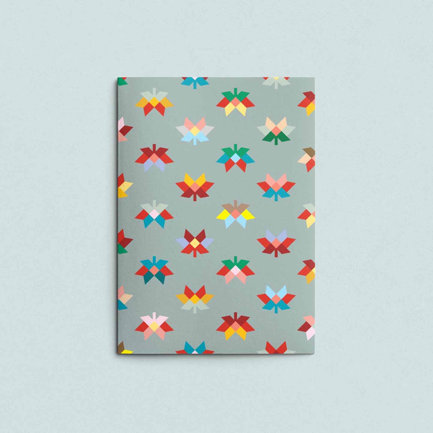 Folded Card | Patch Leaves Grey