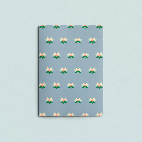 Folded Card | Patch Mini Leaves Grey