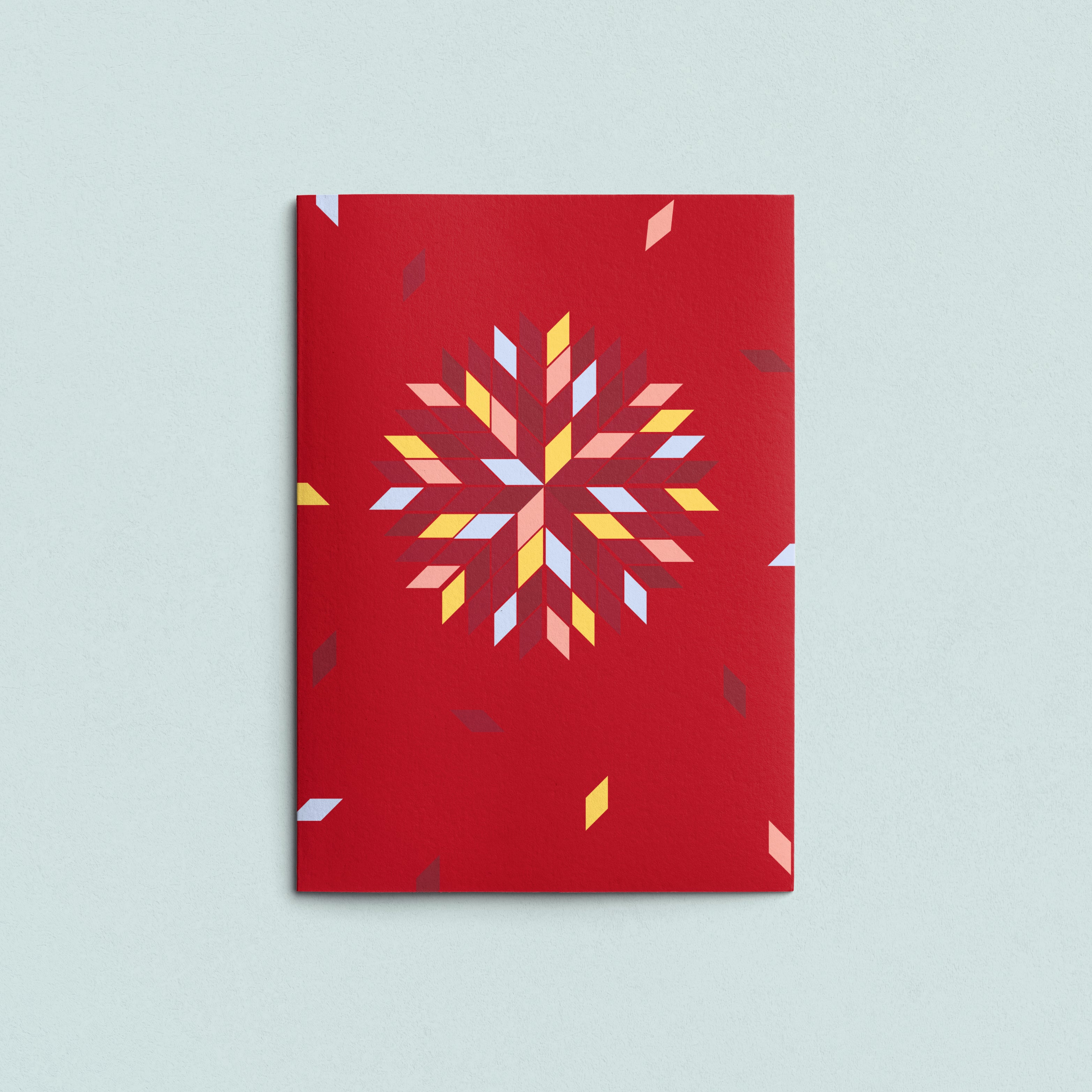 Folded Card | Patch Star Red – LIKESTATIONERY