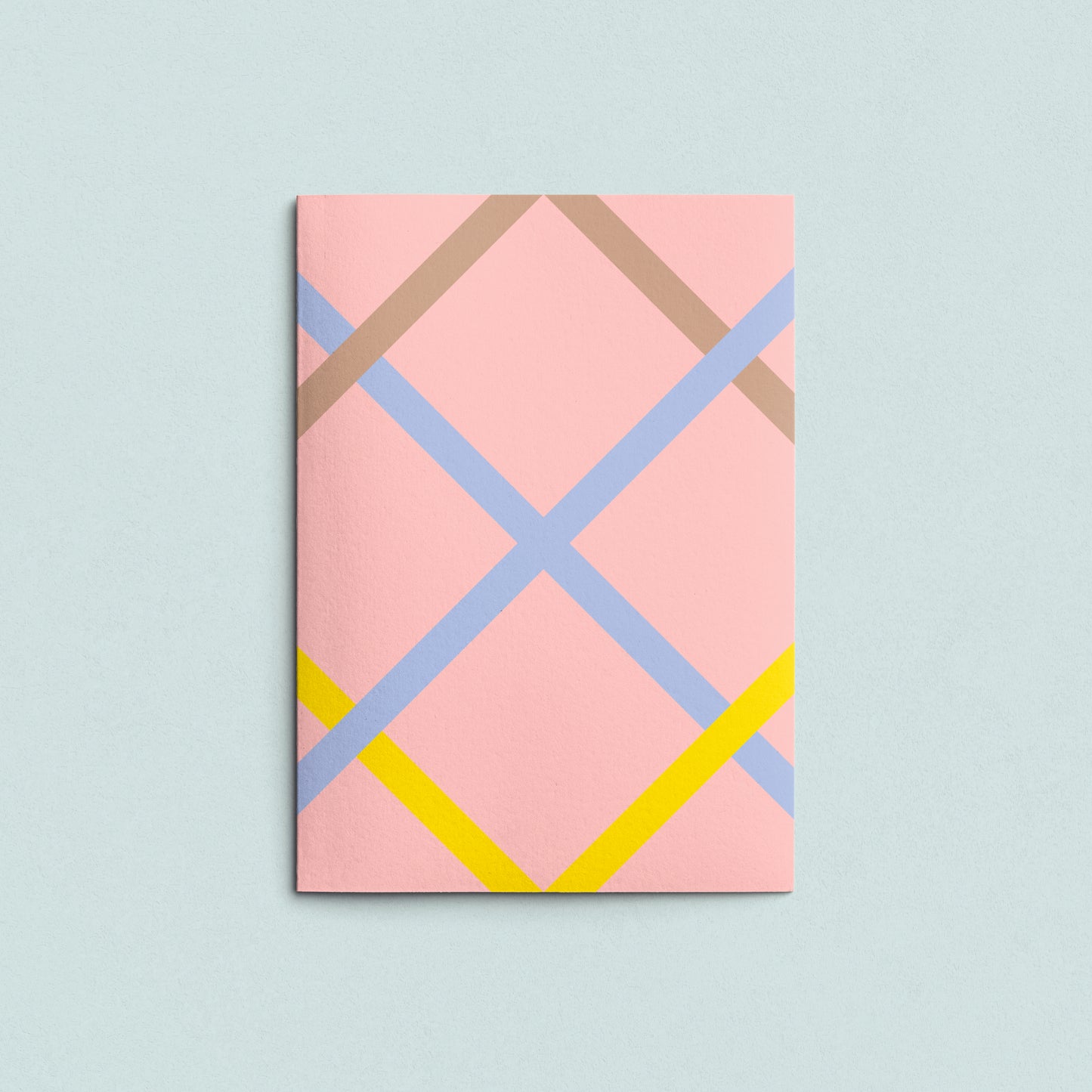 Folded Card | Ribbon Grid Pink