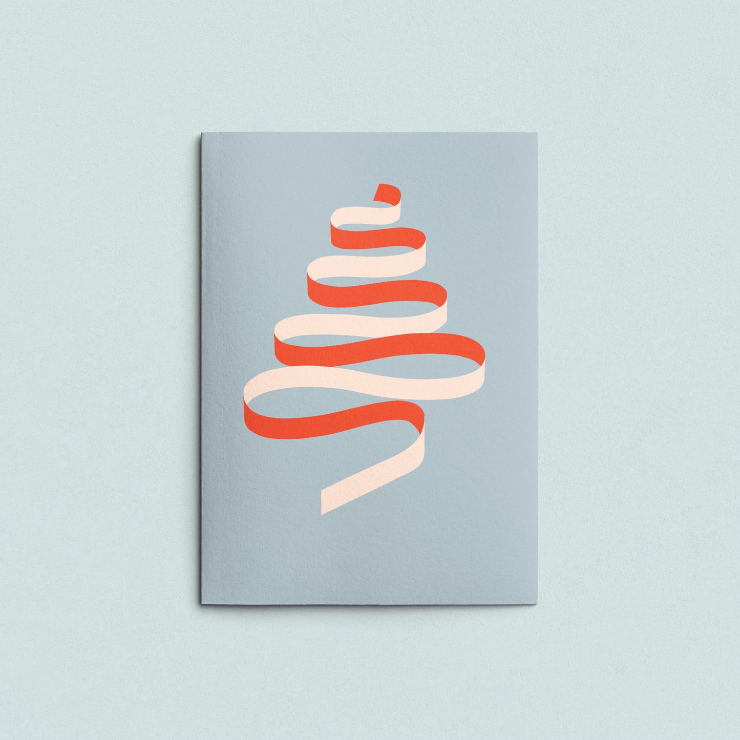 Folded Card | Ribbon Tree Grey Red