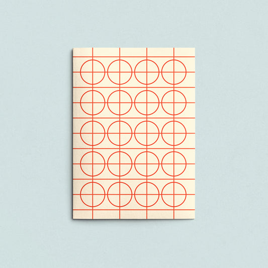 Folded Card | Solid Grid Nude