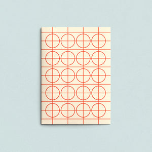 Folded Card | Solid Grid Nude