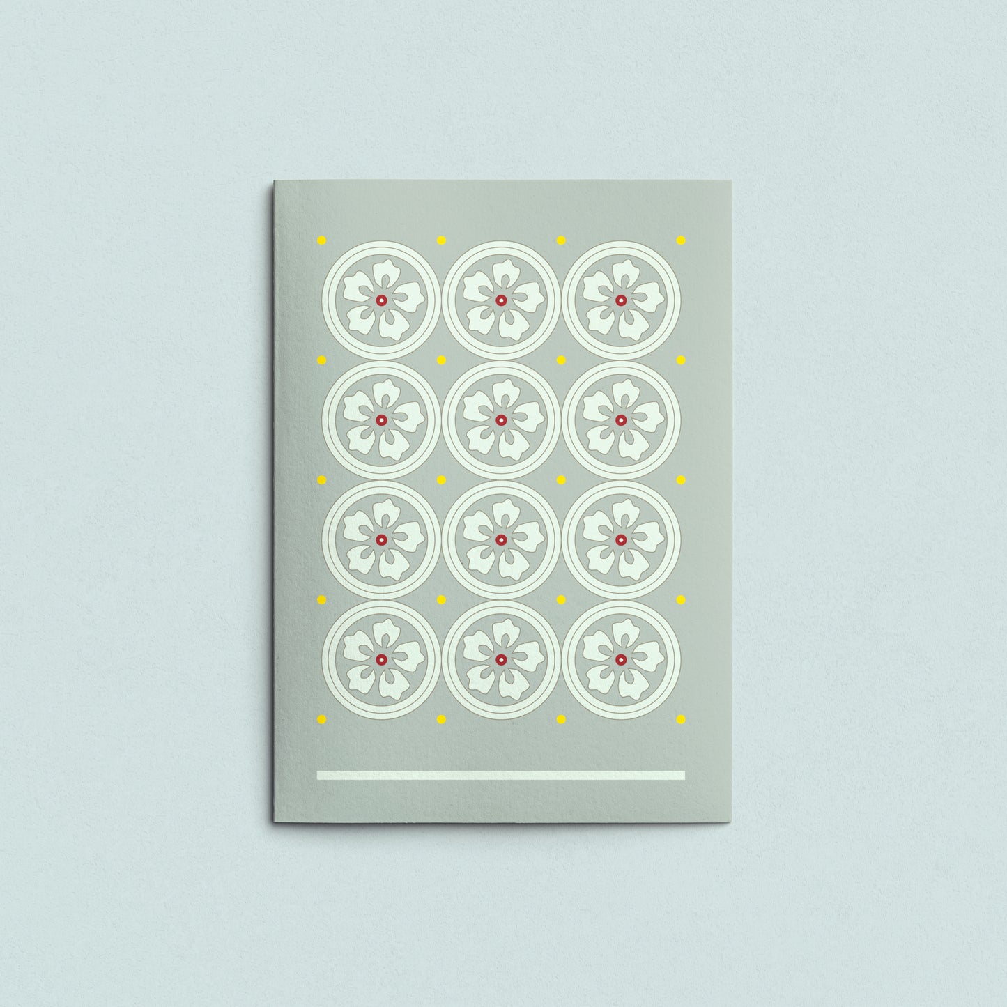 Folded Card | Vintage Flower Dusty Mint