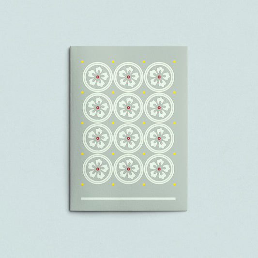 Folded Card | Vintage Flower Dusty Mint