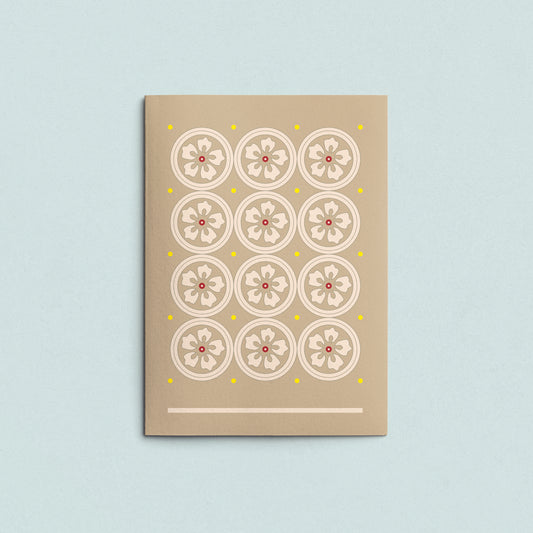 Folded Card | Vintage Flower Latte