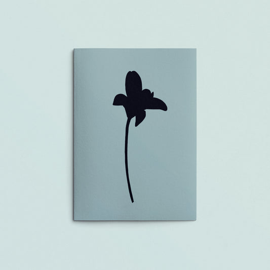 Folded Card | Black Flower Lily