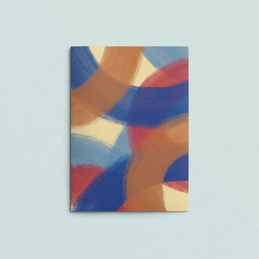 Folded Card | Painted Blue Ovals