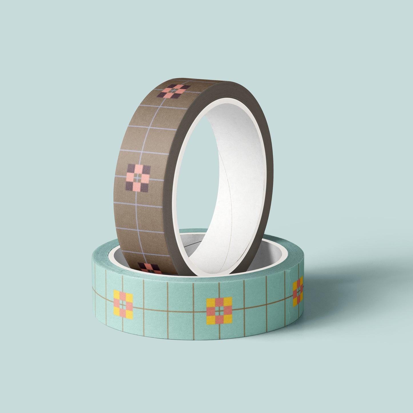 Washi tape | Flowerblock Mint