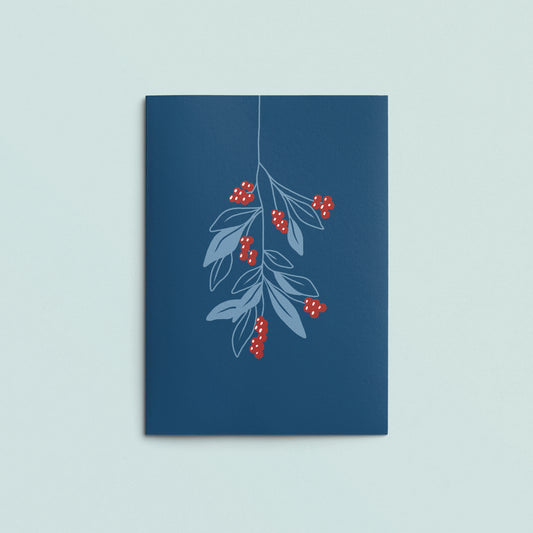 Folded Card | Berry Branch Blue
