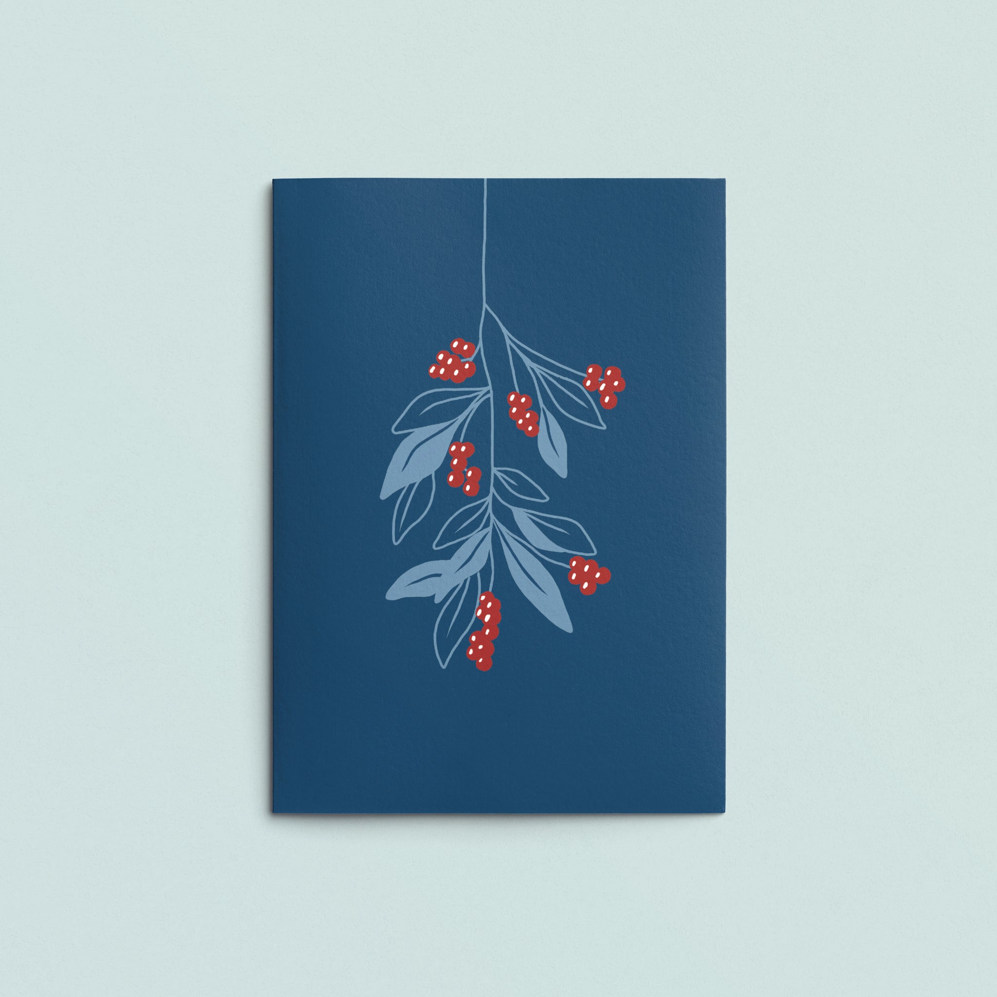 Folded Card | Berry Branch Blue