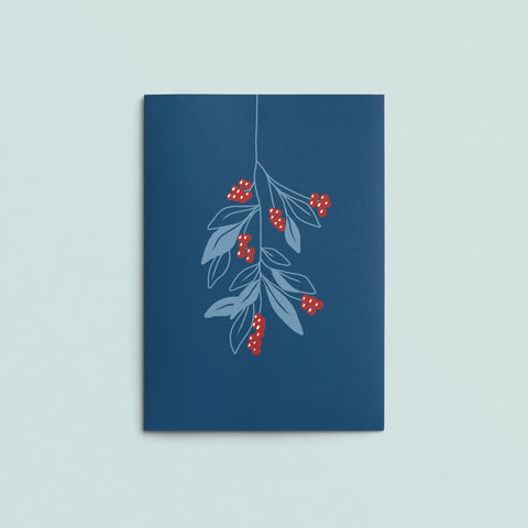Folded Card | Berry Branch Blue