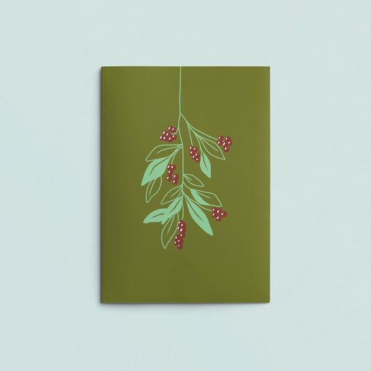 Folded Card | Berry Branch Green