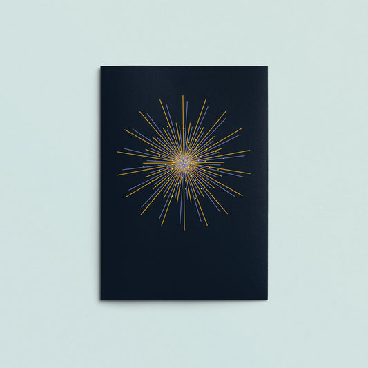 Folded Card | Firework Night Sky