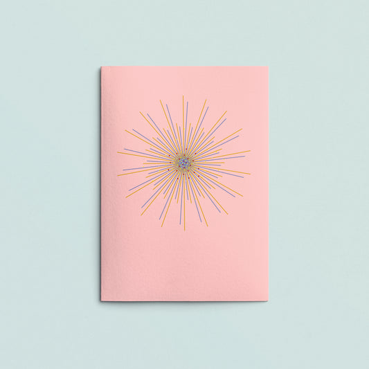 Folded Card | Firework Pink Sky